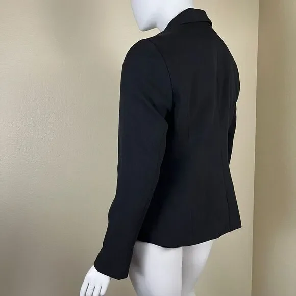 Boston Proper Women's Size 18 Jet Black Beyond Travel Classic Boyfriend Blazer - Picture 12 of 14